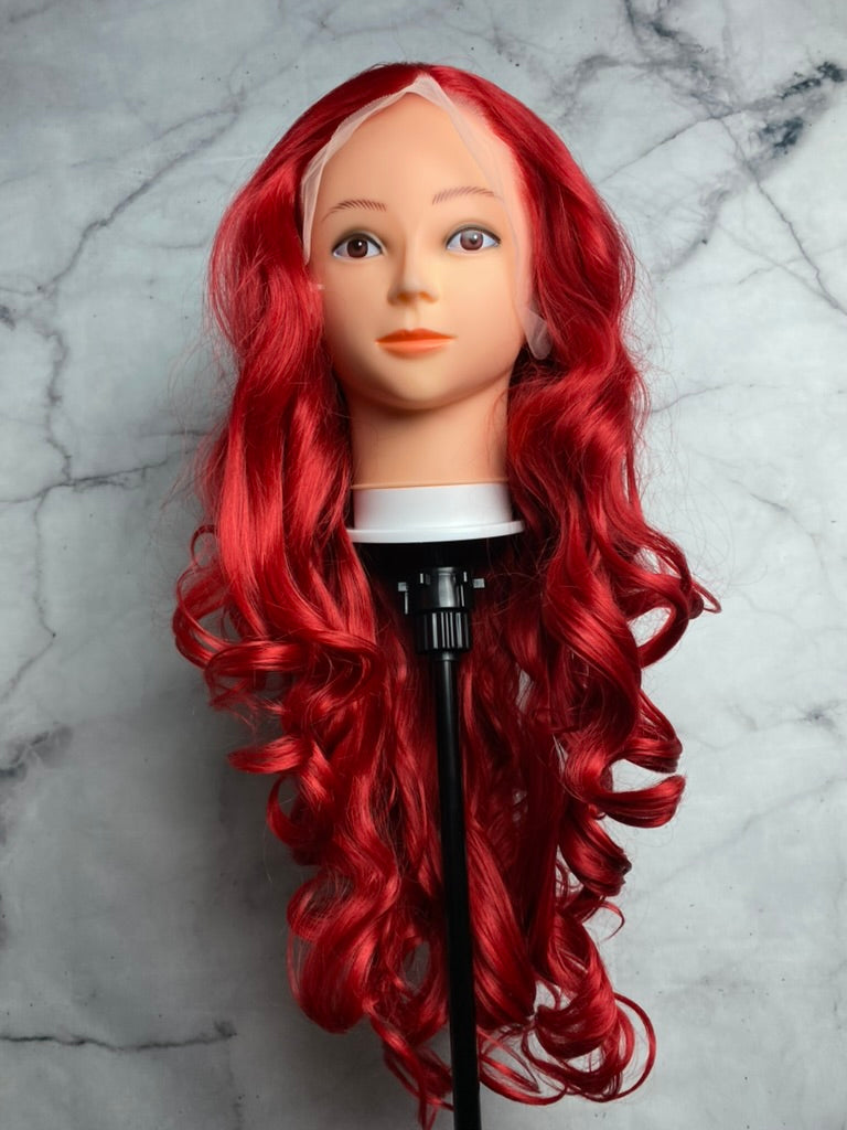 Red Curly Lace Front Wigs