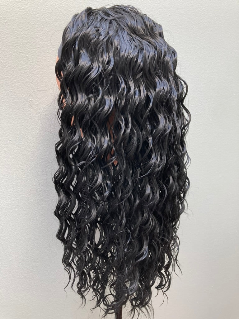 Headband Wigs for Women Wet and Wavy Headband Wig
