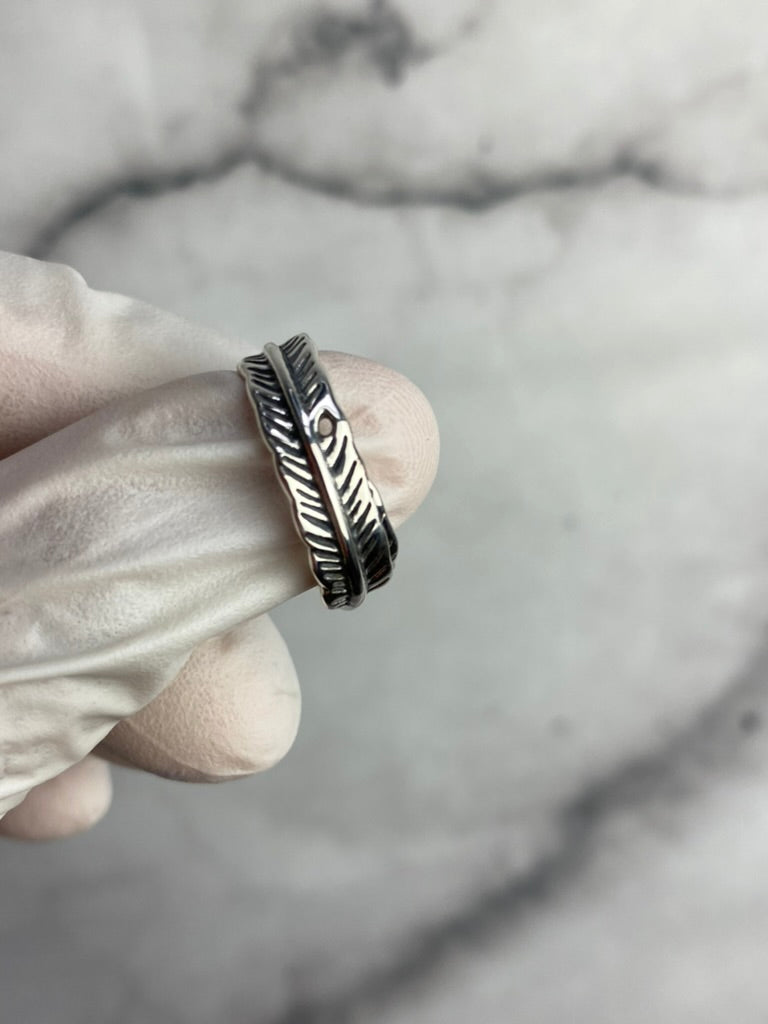 Feather Vintage Adjustable Ring for Women Men