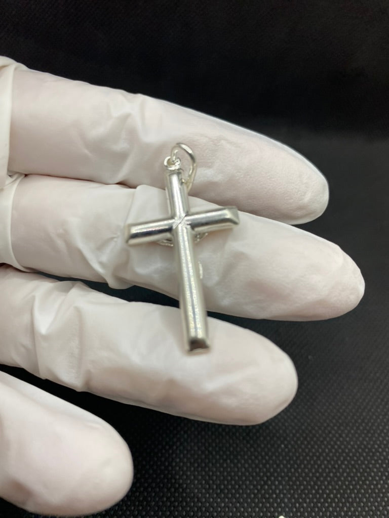 Genuine 925 Sterling Silver Italian Shiny Crucifix Cross 5mm Link Chain