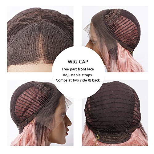 Dark Rooted Pink Lace Front Wig
