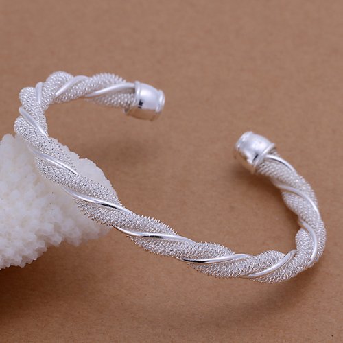 Cable Wire Twisted Cuff Bangle Bracelets 
