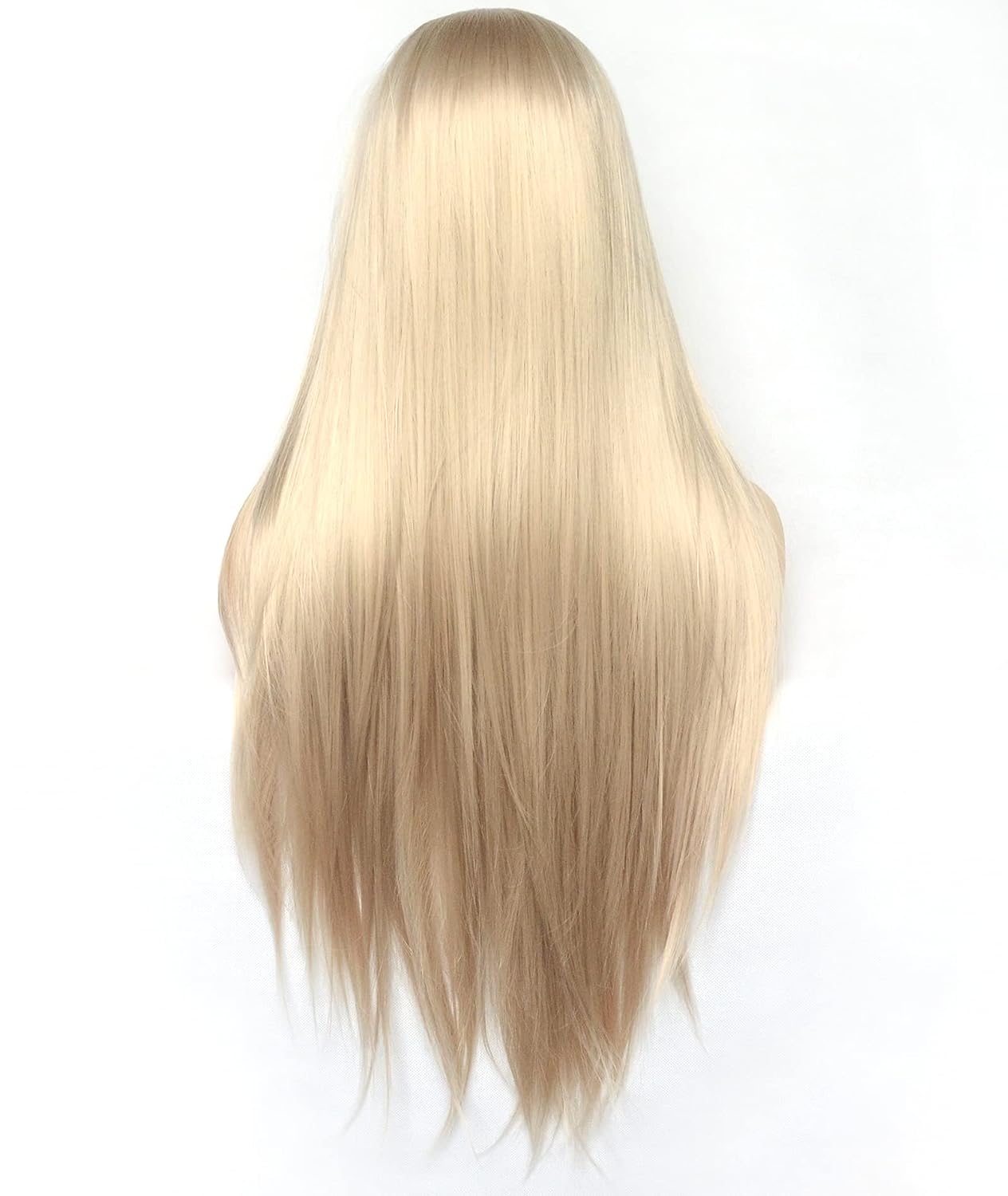 Long Silky Ash Blonde Lace Front Wigs