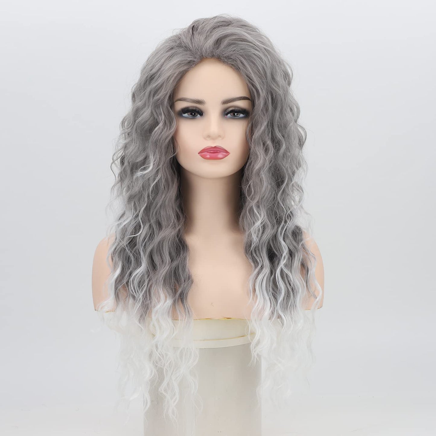 Long Blonde Wavy Curly Wig