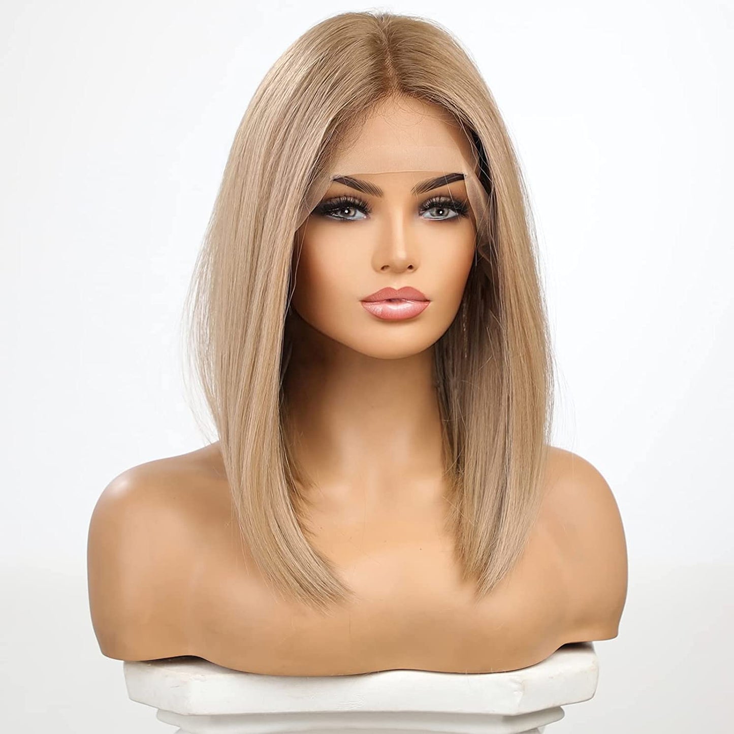 Shoulder Length Blonde Lace Front Wig