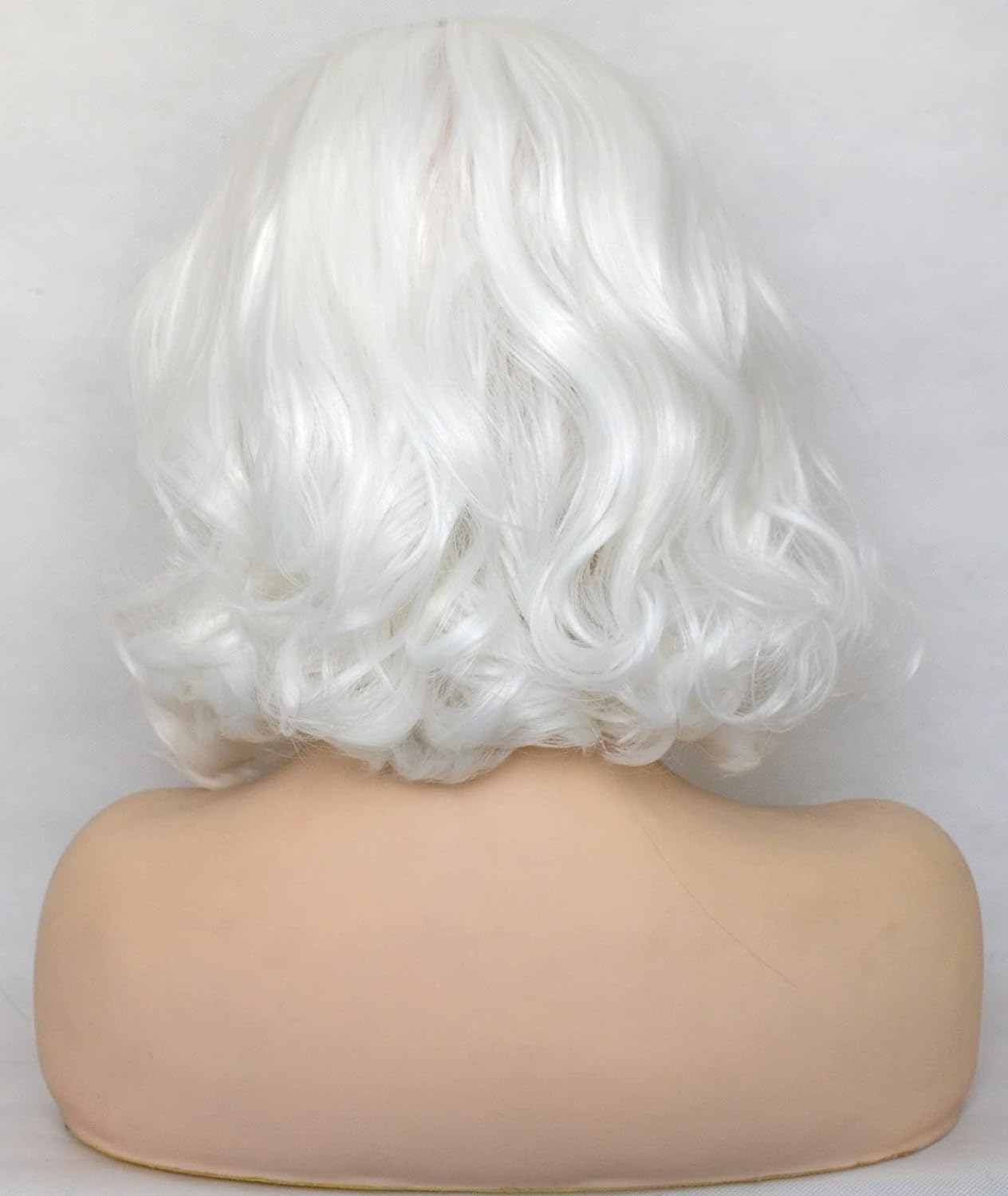 Loose Wave Curly Synthetic Hair Side Part Half Hand Tied Replacement Full Wigs 12 Inches for Women Girls