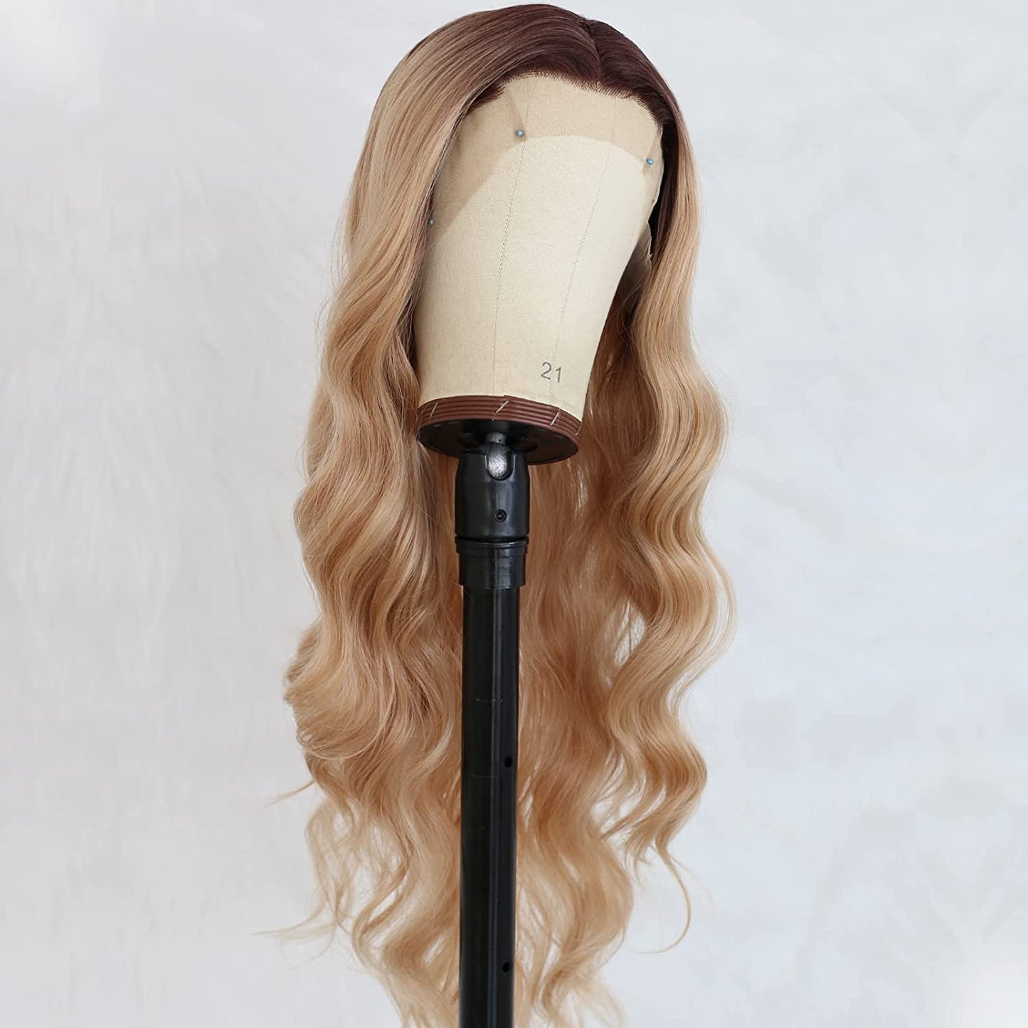 Ombre Blonde Lace Front Wigs Loose Wave Glueless Lace Wig Synthetic Heat Resistant Fiber Wig Honey Blonde Colorful Wig Long Body Wave wig for Women 24Inch