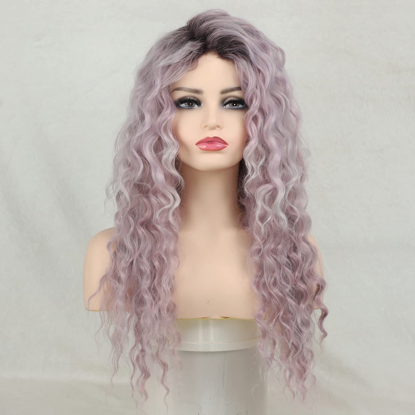 Long Blonde Wavy Curly Wig