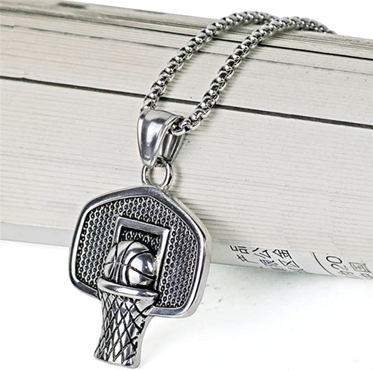Basketball Hoop Pendant Steampunk Punk Choker Chain