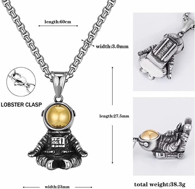 Men's Vintage Gothic Pendant Necklace Steampunk Punk