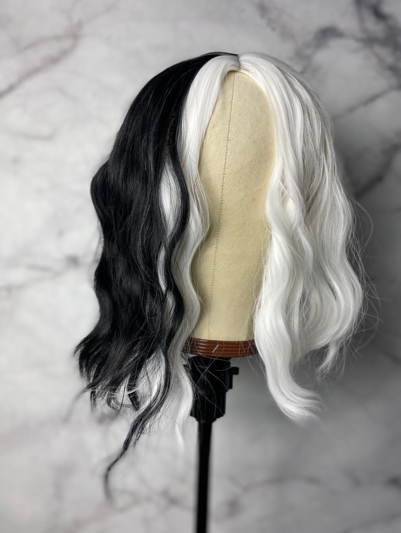 Cruella Wig - White and Black Hair Wig