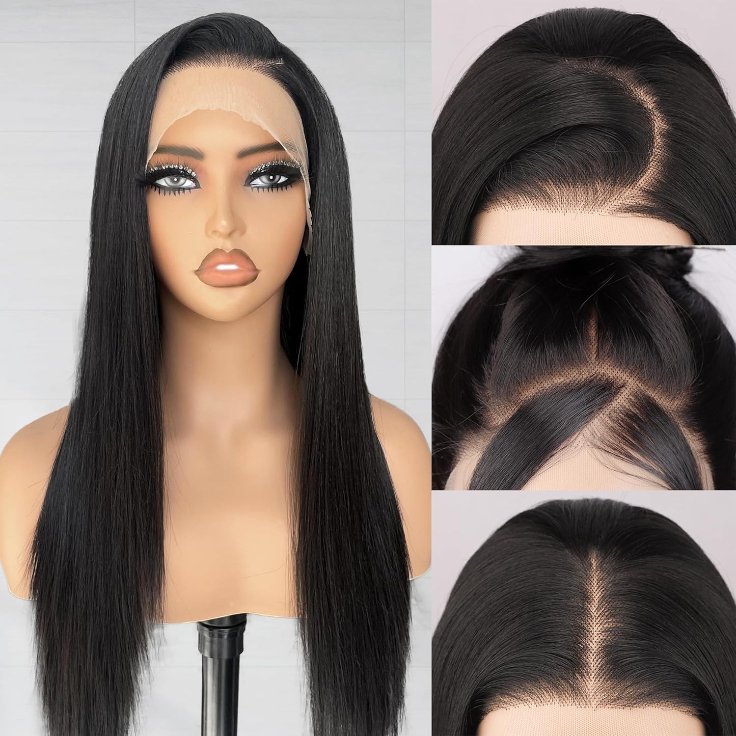 Lace Front Wig – Straight Synthetic Hair for Black Women