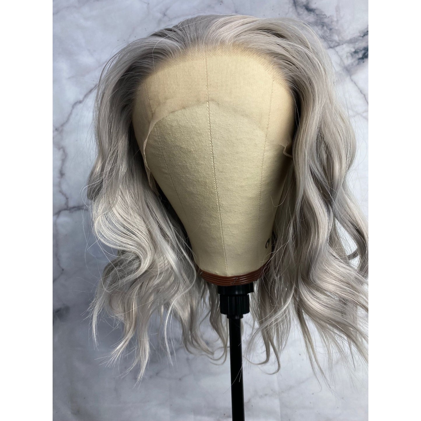 Silver ,Grey Wig,Short Gray Lace Front Wig