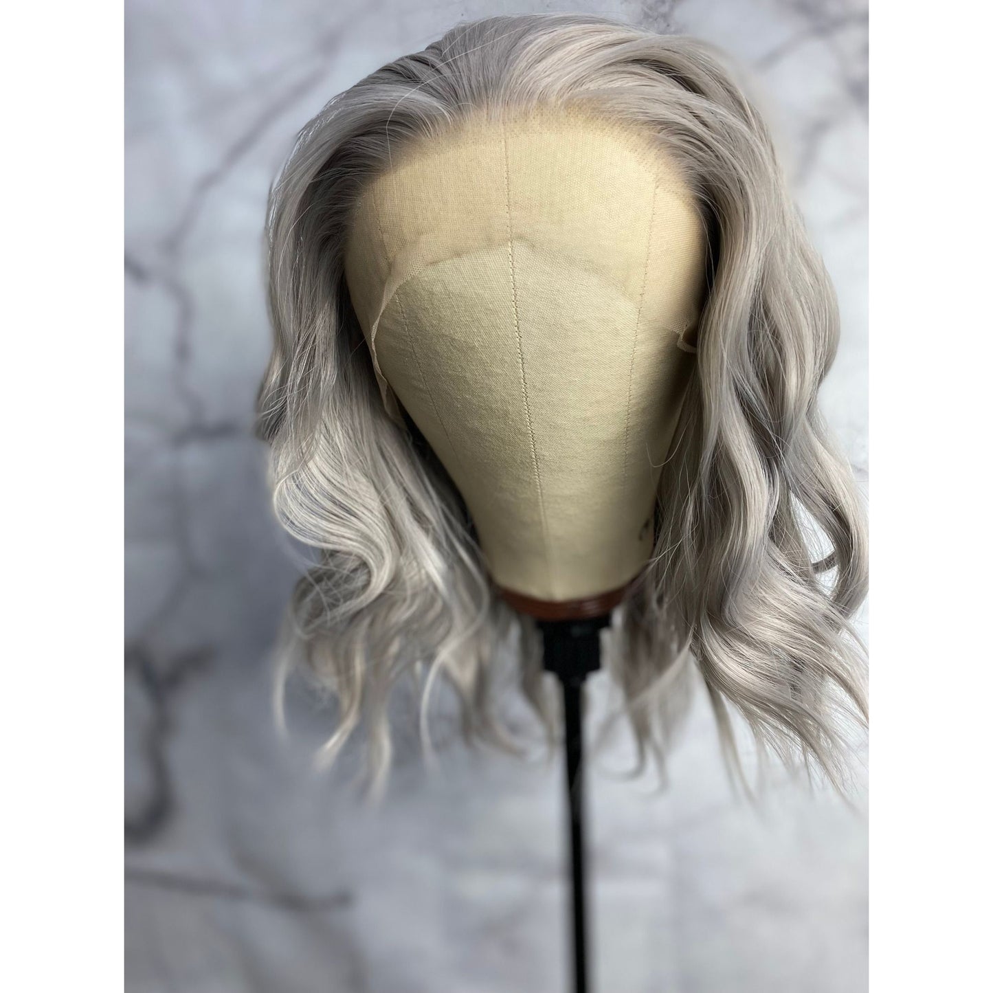 Silver ,Grey Wig,Short Gray Lace Front Wig