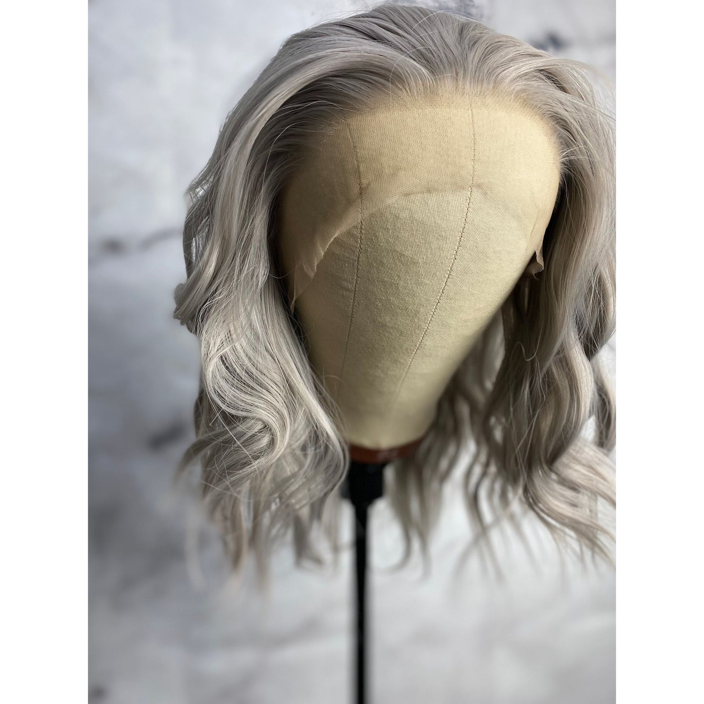 Silver ,Grey Wig,Short Gray Lace Front Wig