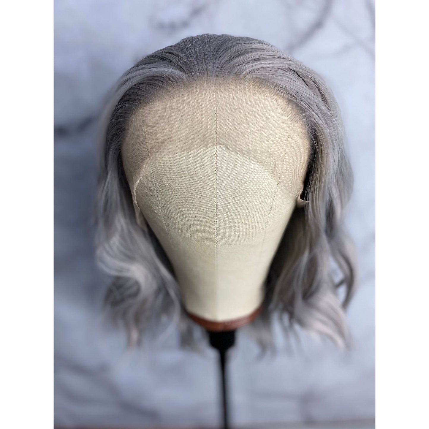 Silver ,Grey Wig,Short Gray Lace Front Wig