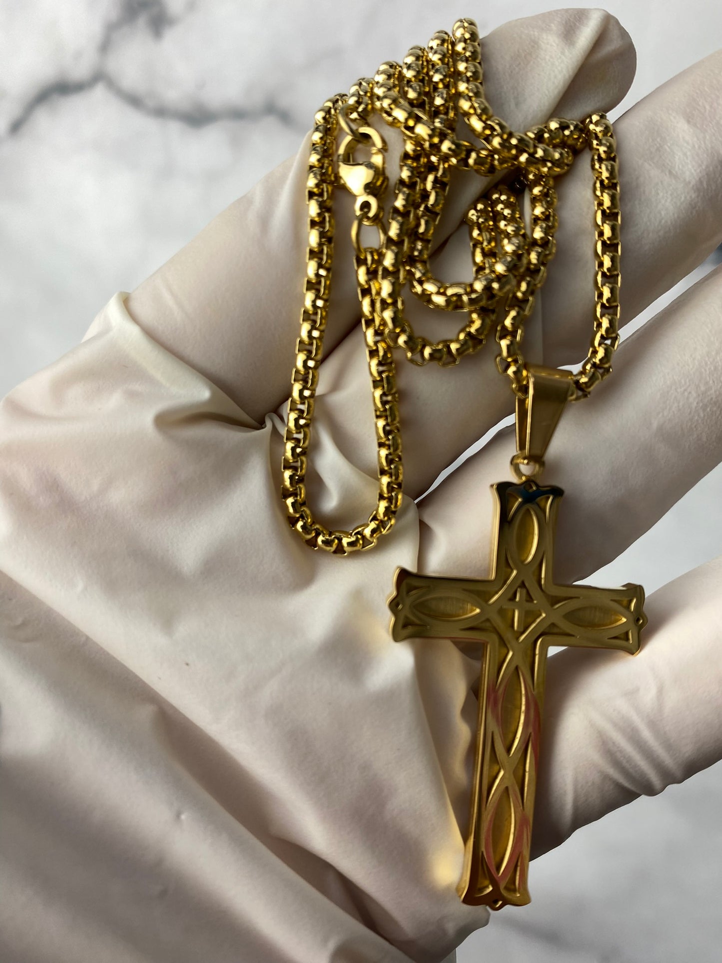 Celtic Knot Cross Pendant Necklace