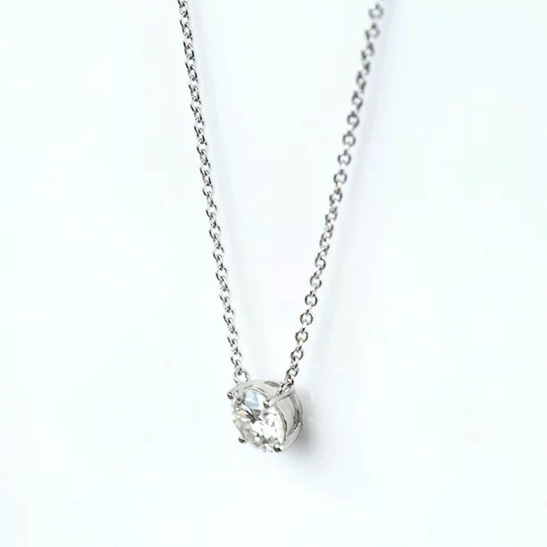 18K Rose Gold 1-Karat Solitaire Pendant Necklace