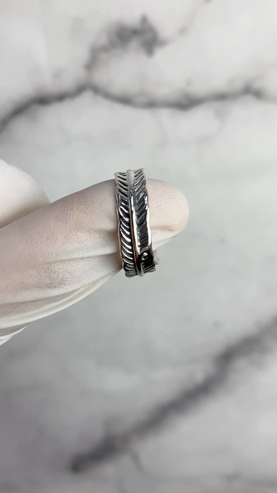 Feather Vintage Adjustable Ring for Women Men