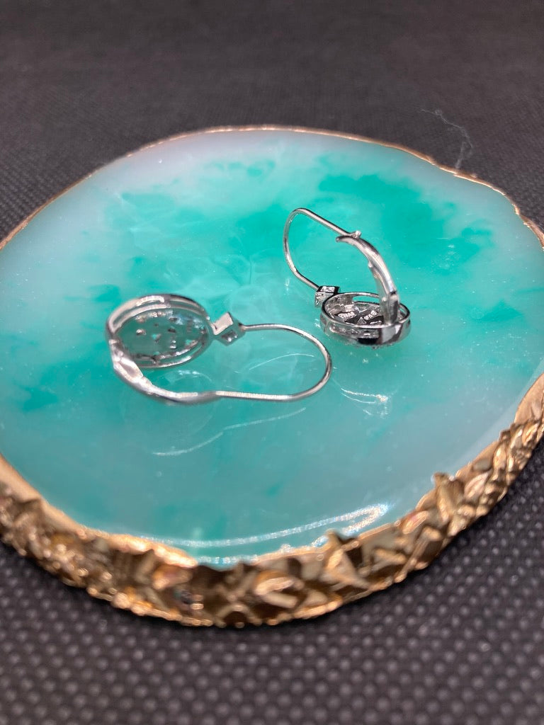 Accented Filigree Oval Earrings