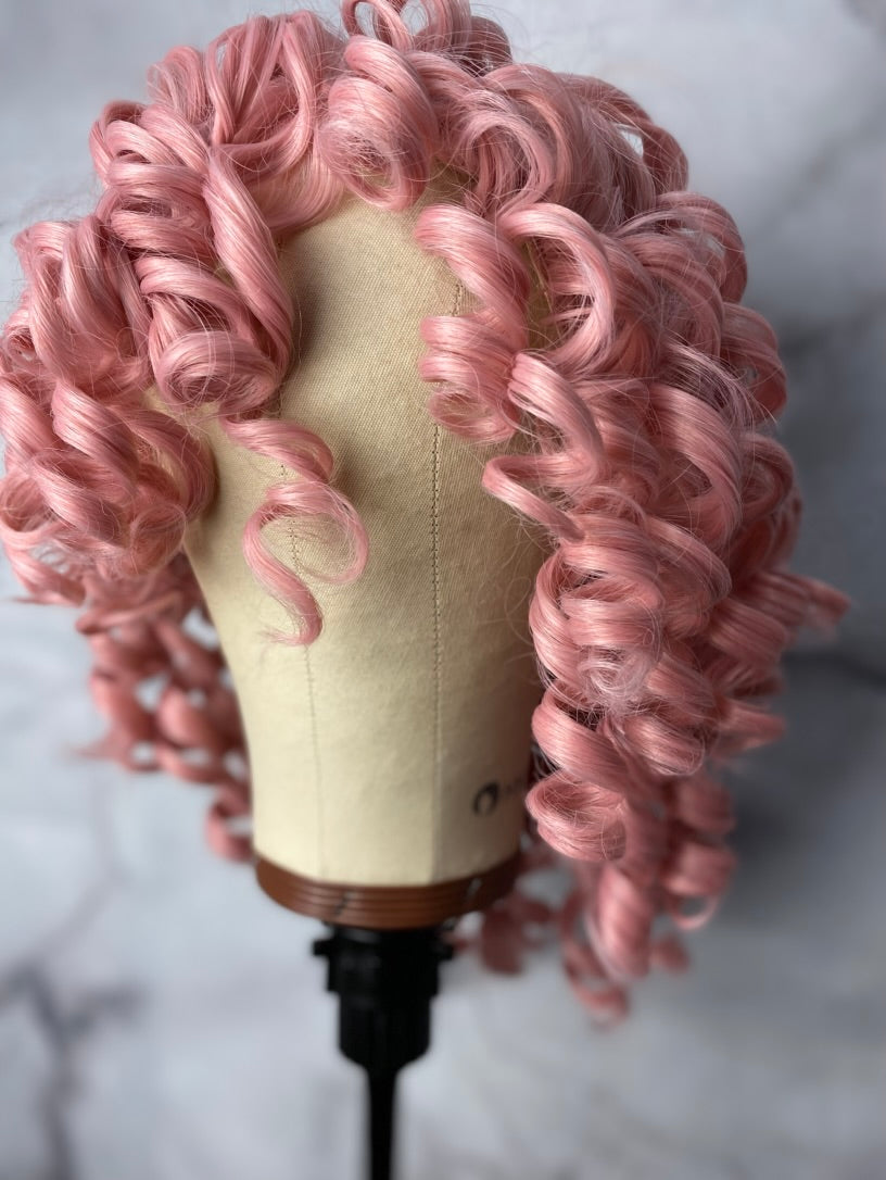 Curly Wig with Bangs Fluffy Curls Synthetic Hair Wigs Loose Curly Costume Cosplay Half Wigs Kinky curly wig Short Afro curly wigs