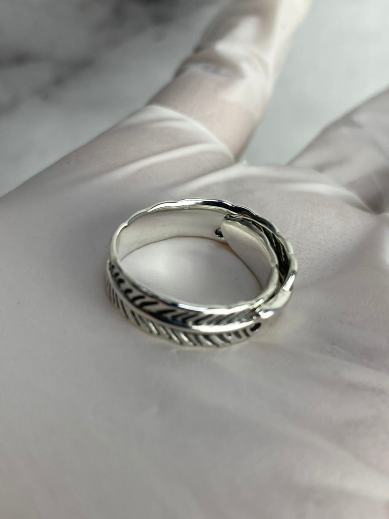 Feather Vintage Adjustable Ring for Women Men