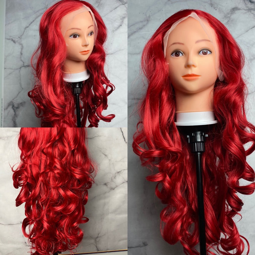 Rose Red Cosplay Wigs,Lace Front Wig