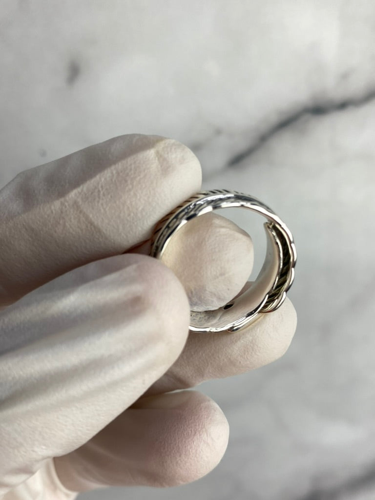 Feather Vintage Adjustable Ring for Women Men