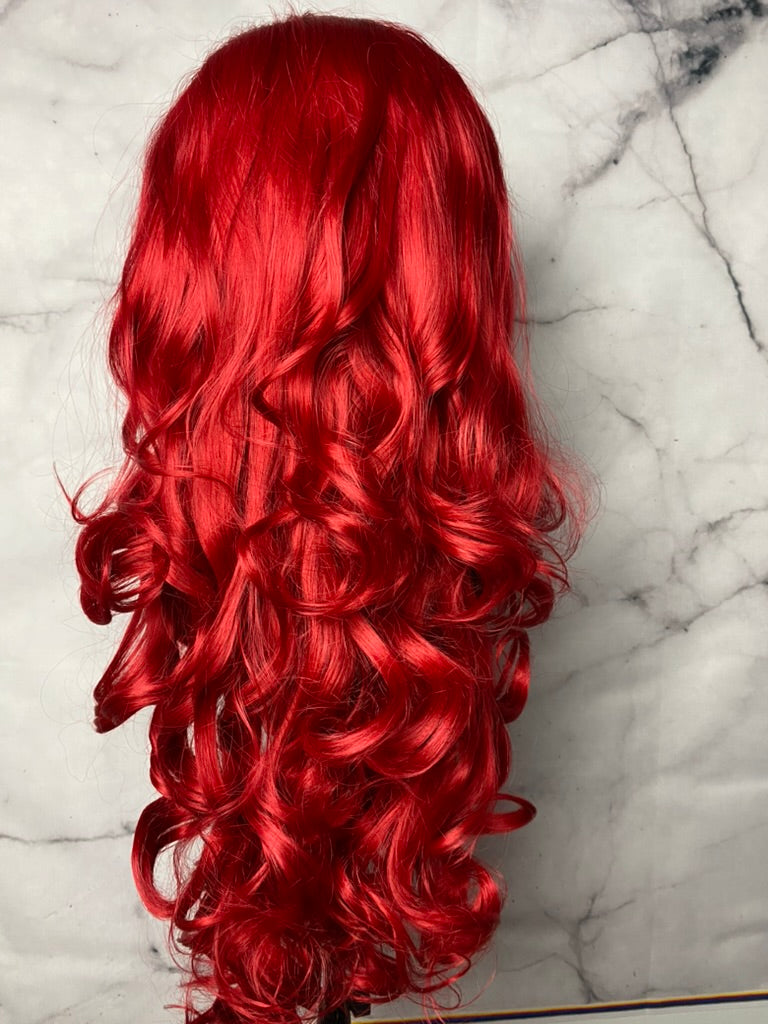 Red Curly Lace Front Wigs