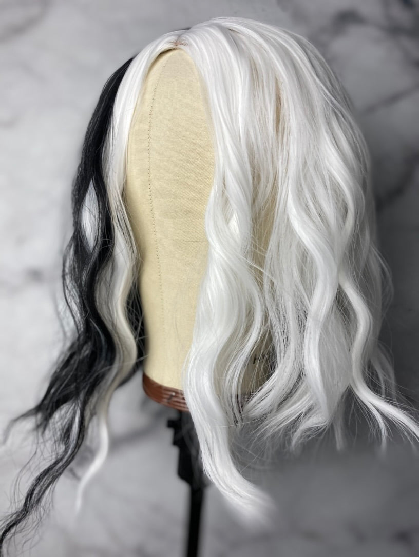 Cruella Wig - White and Black Hair Wig
