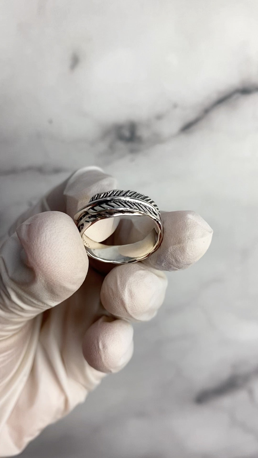 Feather Vintage Adjustable Ring for Women Men