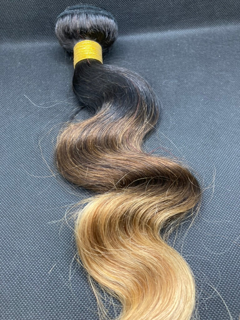 Body Wave Ombre Blonde 1B/#27 Human Hair Weave