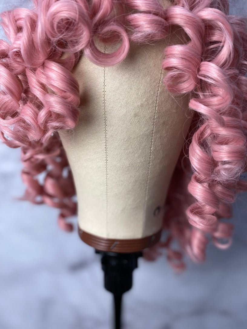 Curly Wig with Bangs Fluffy Curls Synthetic Hair Wigs Loose Curly Costume Cosplay Half Wigs Kinky curly wig Short Afro curly wigs