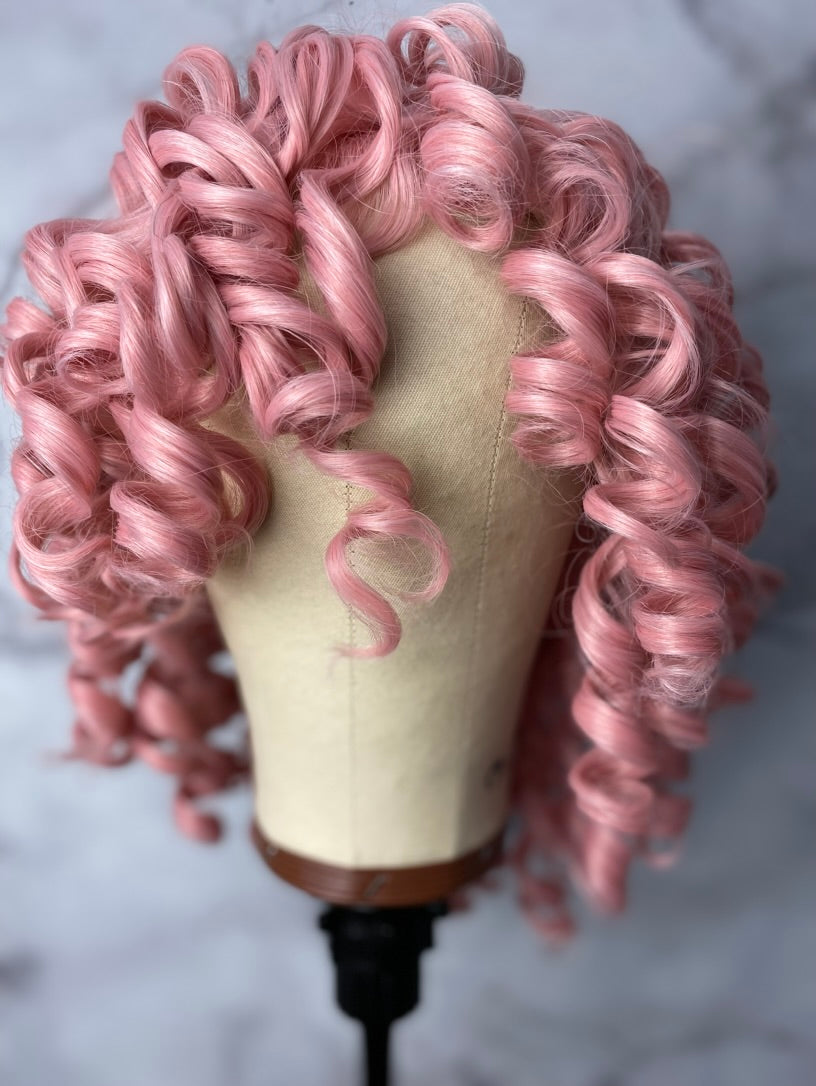 Curly Wig with Bangs Fluffy Curls Synthetic Hair Wigs Loose Curly Costume Cosplay Half Wigs Kinky curly wig Short Afro curly wigs