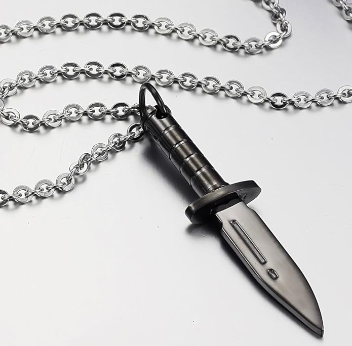 Knife Dagger Chain Pendant Necklace
