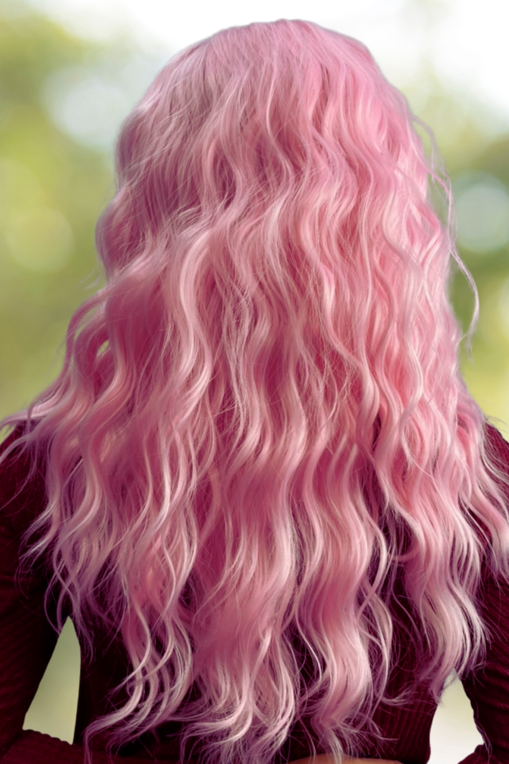 Pink Short Shoulder Length Lace Front Wig