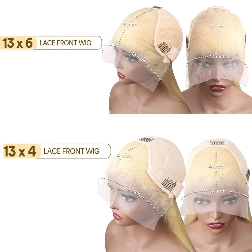 250 Density 613 Blonde Straight Lace Front Wig