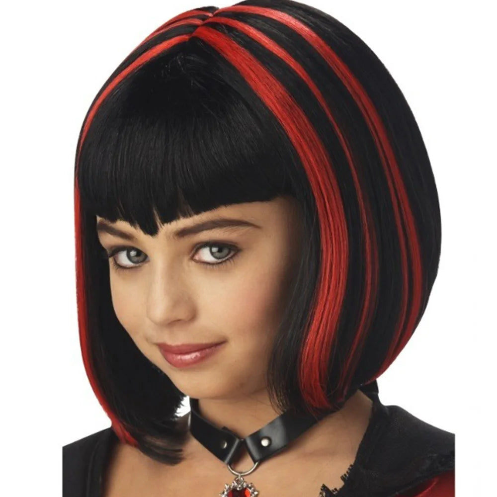 Short Bob Wig with Bangs – Synthetic