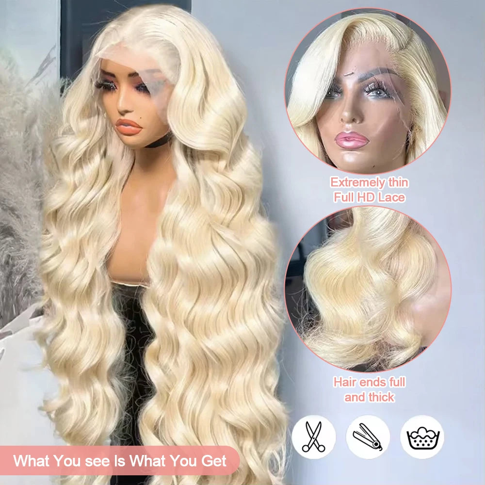 36–40 Inch 613 Blonde Body Wave Wig