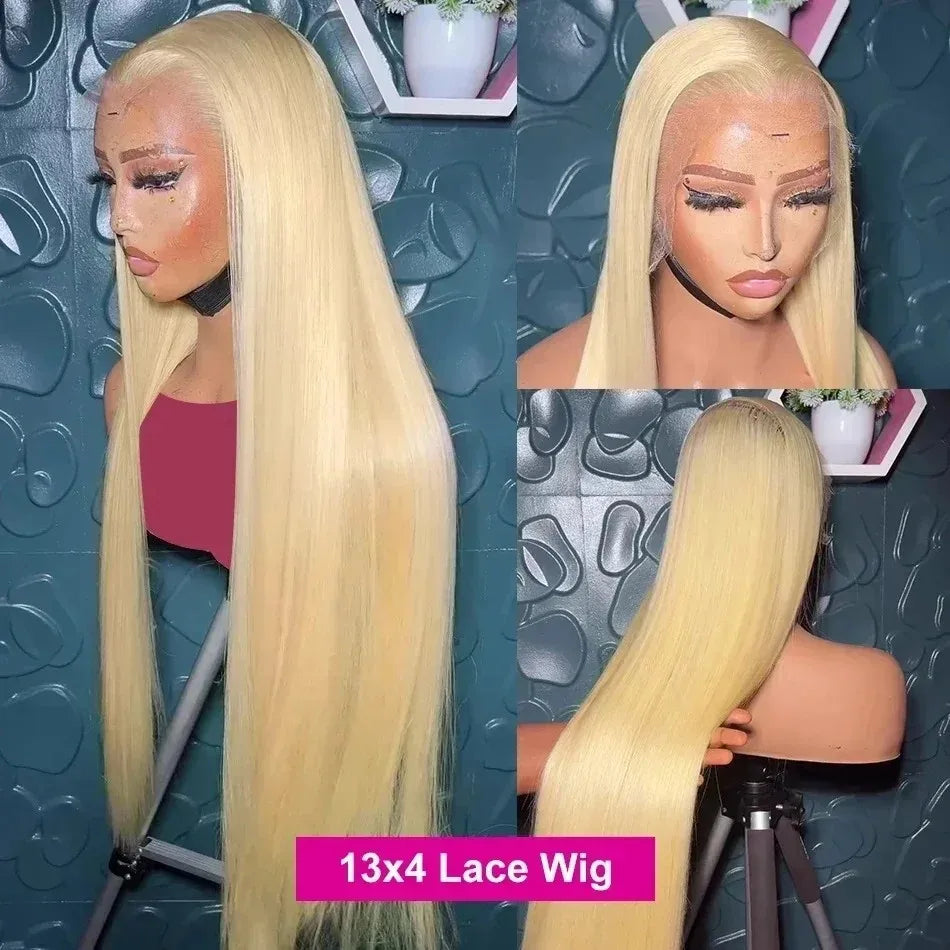 250 Density 613 Blonde Straight Lace Front Wig
