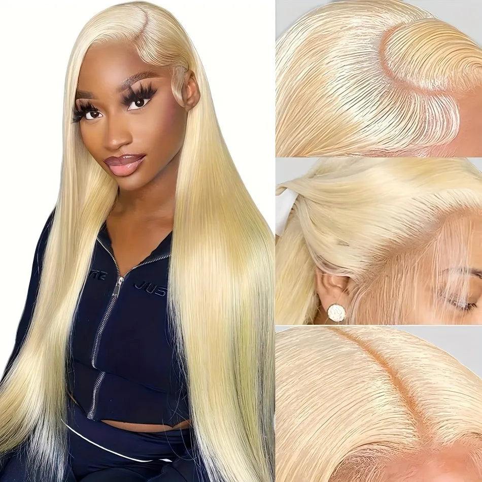 250 Density 613 Blonde Straight Lace Front Wig