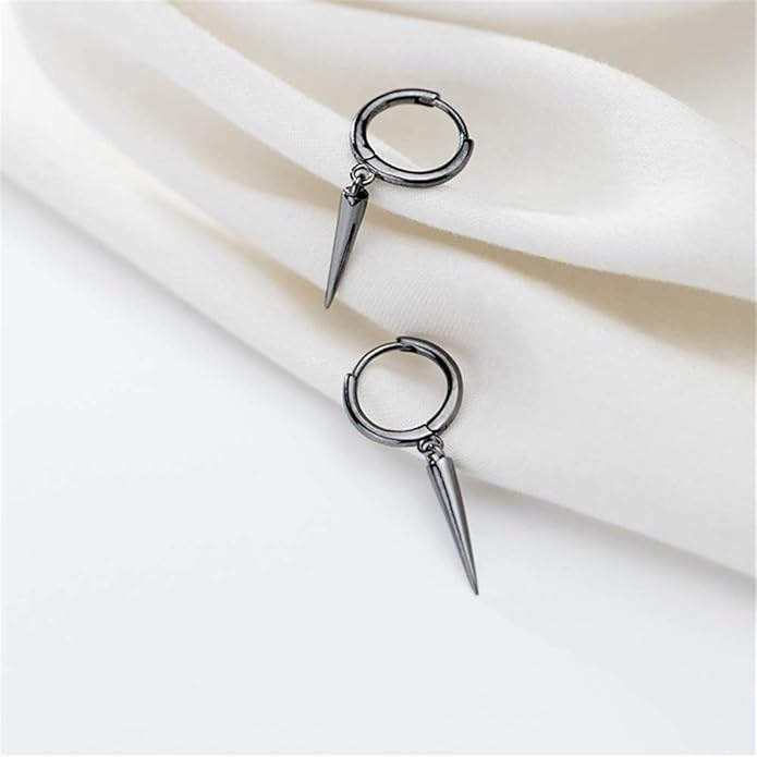 Tribal Triangle Drop Dangling. Hoop Width 11mm, Spike Drop 15mm.