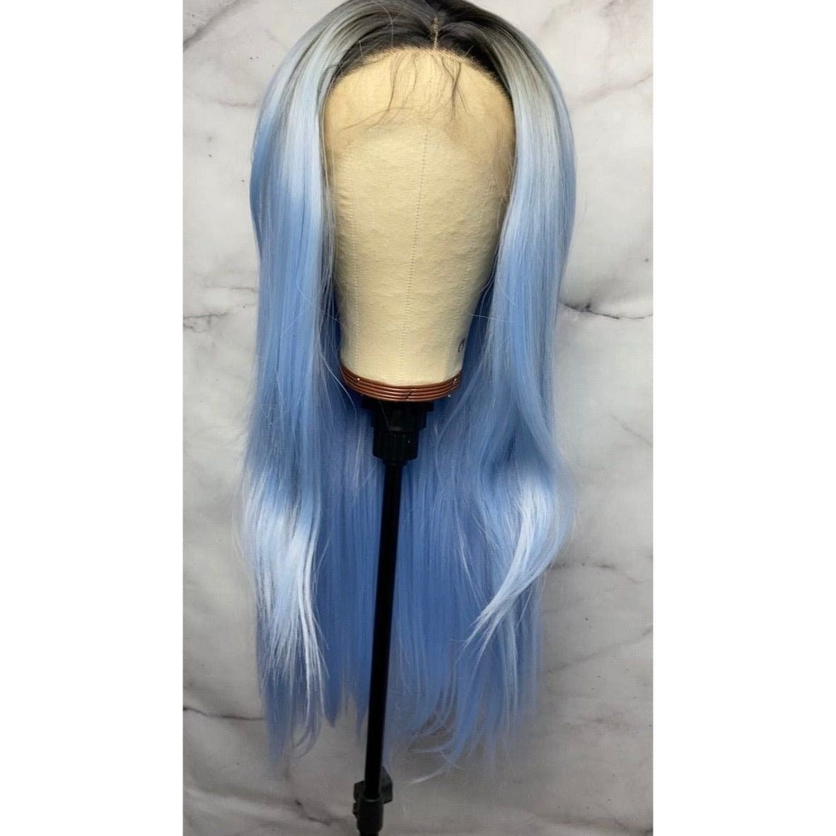 Blue and Black Lace Front Wig,Lace Front Wig