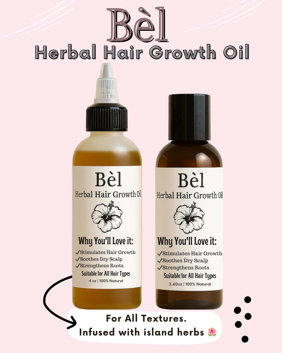 Bèl Herbal Hair Growth Oil-Rosemary + Fenugreek