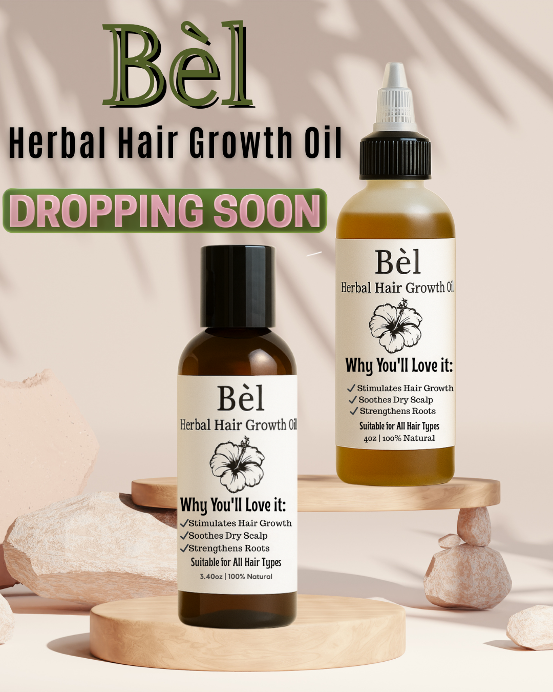 Bèl Herbal Hair Growth Oil-Rosemary + Fenugreek