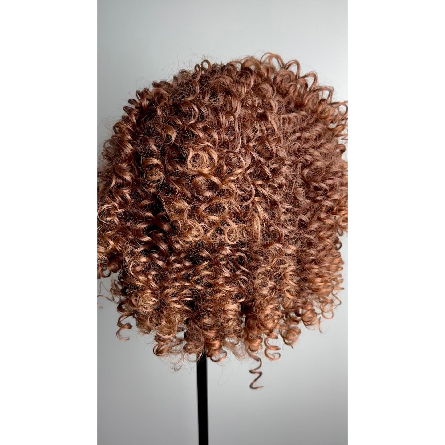 Light Brown Short Bob Curly Afro Wig for Black Women