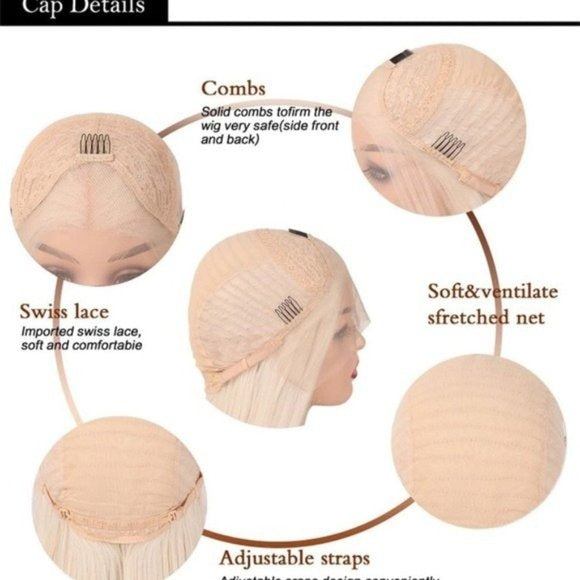 White Curly Lace Front Wig