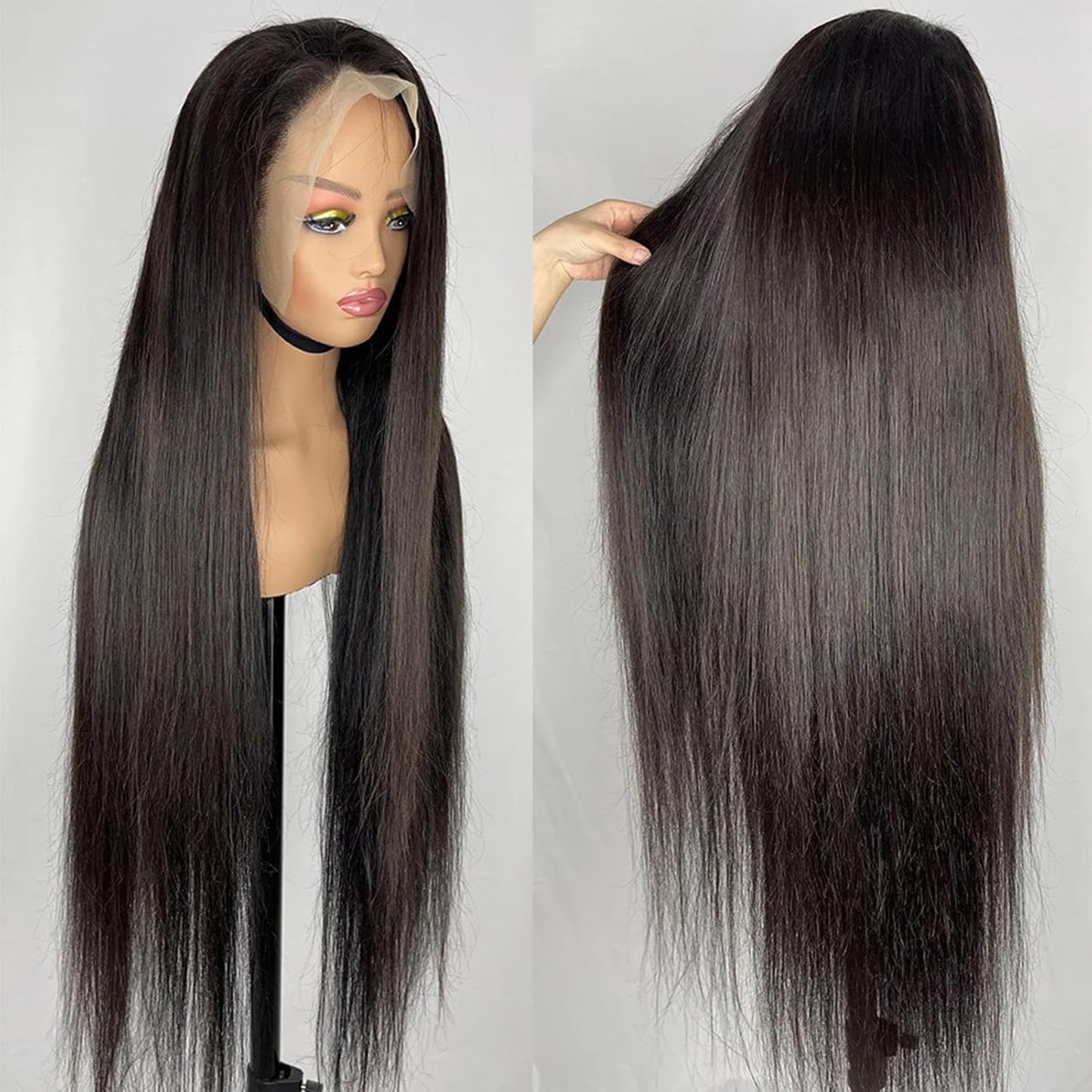 40 Inch Brazilian Natural Hd Glueless Full Transparent 13x4 Lace Frontal Wig