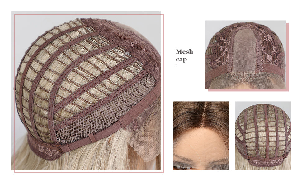 Ombre Ash Blonde 13X5 Lace Closure Wigs