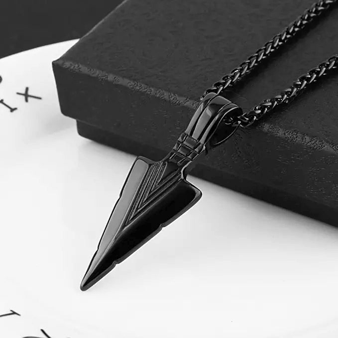 Arrow Black -316 Stainless Steel Pendant Chain